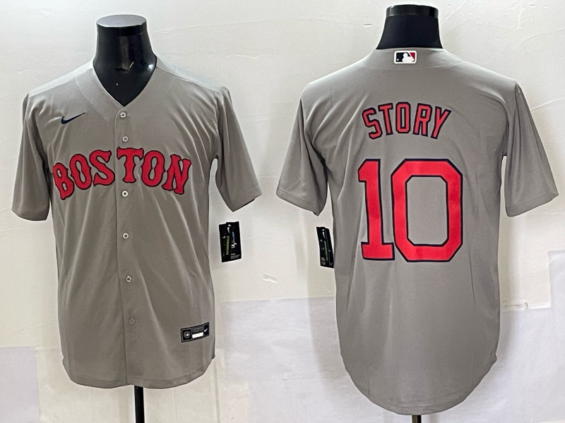 Men Boston Red Sox #10 Story grey 2025 Nike MLB Jersey 07